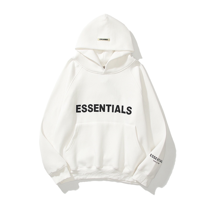 Áo hoodie in chữ ESSENTIALS 3D thời trang unisex phong cách giản dị
