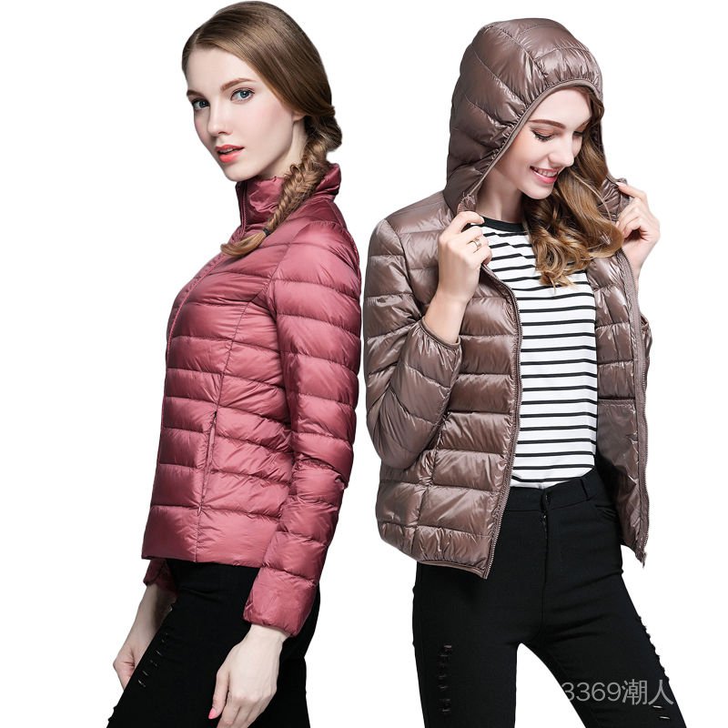 Áo khoác phao cổ đứng có mũ trùm đầu phong cách thời trang thu đông hàn quốc cho nữ | BigBuy360 - bigbuy360.vn