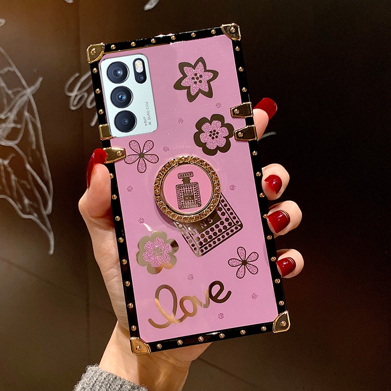 Ốp Điện Thoại Chống Sốc Có Nhẫn Đỡ Kim Cương Cho OPPO Reno8 Z 5G Reno 7 Pro Reno 7Z Reno 6 Pro 6Z 6 Pro + Reno 5 Pro