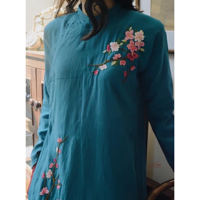 RẬP GIẤY - Áo dài 2 mảnh form Ngũ Thân TC033