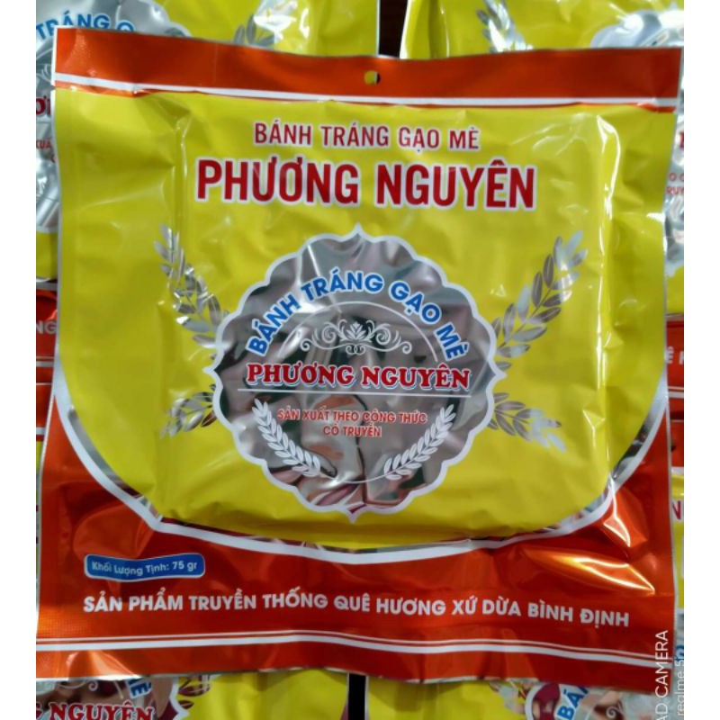 Bánh tráng gạo mè nướng Phương Nguyên gói 75gr - Đặc sản Bình Định