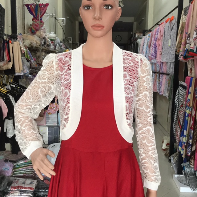 Áo khoác ren lửng tay cộc và dài tay | BigBuy360 - bigbuy360.vn