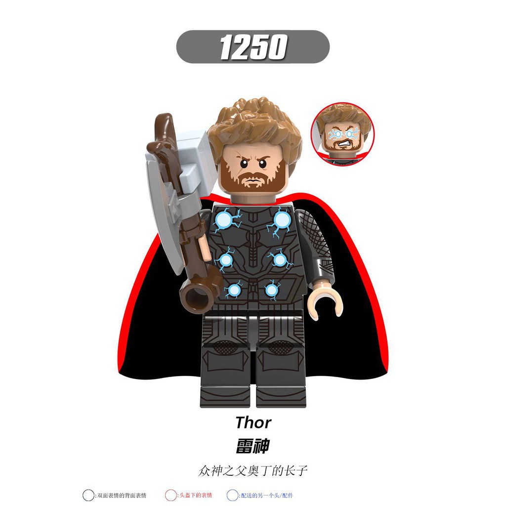 Đồ Chơi Minifigures Các Nhân Vật Siêu Anh Hùng Thor Raccoon Doctor Strange - Lắp Ráp Nhân Vật Mini X0256