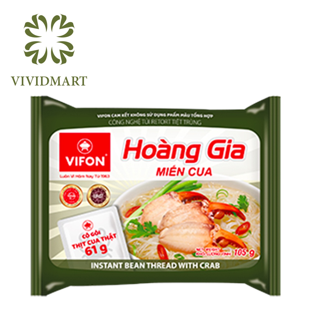 [Gói] MIẾN VIFON HOÀNG GIA 02 VỊ: MIẾN CUA, MIẾN THỊT BẰM – GÓI 105g - VIFON | BigBuy360 - bigbuy360.vn