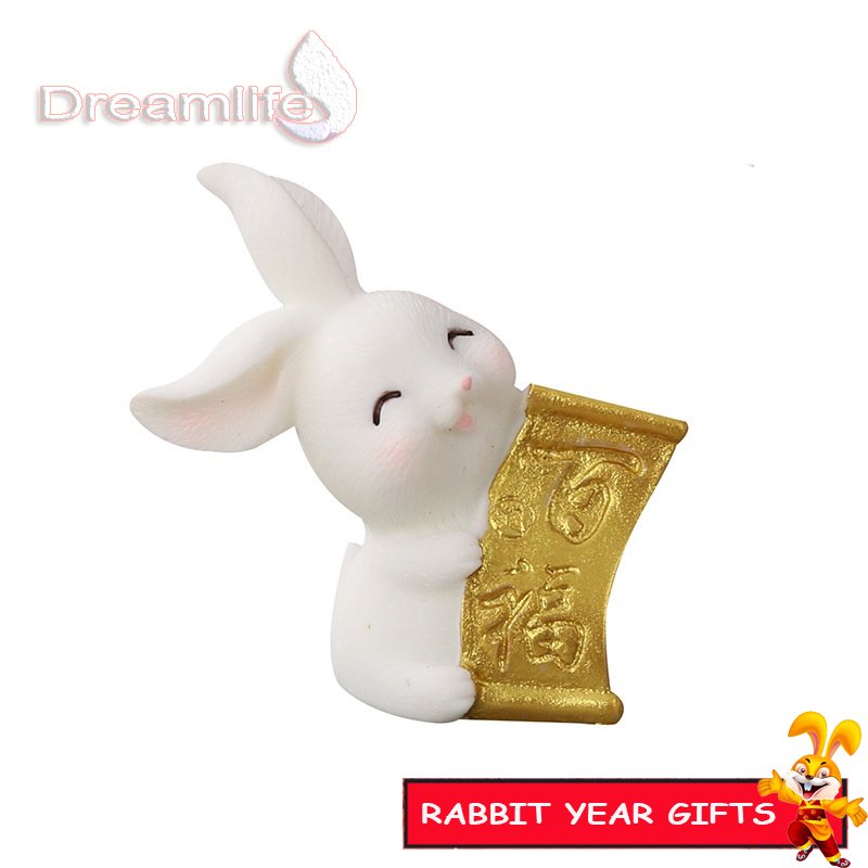 Phụ Kiện Trang Trí Xe Hơi / Bàn Làm Việc DIY Hình Thỏ Dễ Thương 2023 CNY