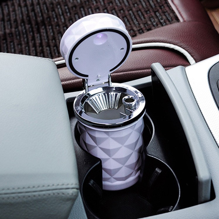 Gạt tàn thuốc, thùng rác mini có đèn led dành cho xe hơi, ô tô
