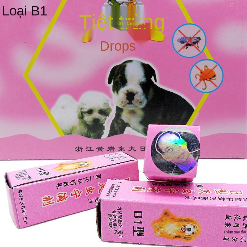 Michongning drops loại b a thuốc trị bọ chét cho chó mèo ve rận trừ vật nuôi trong ống nghiệm tẩy giun vàWZ