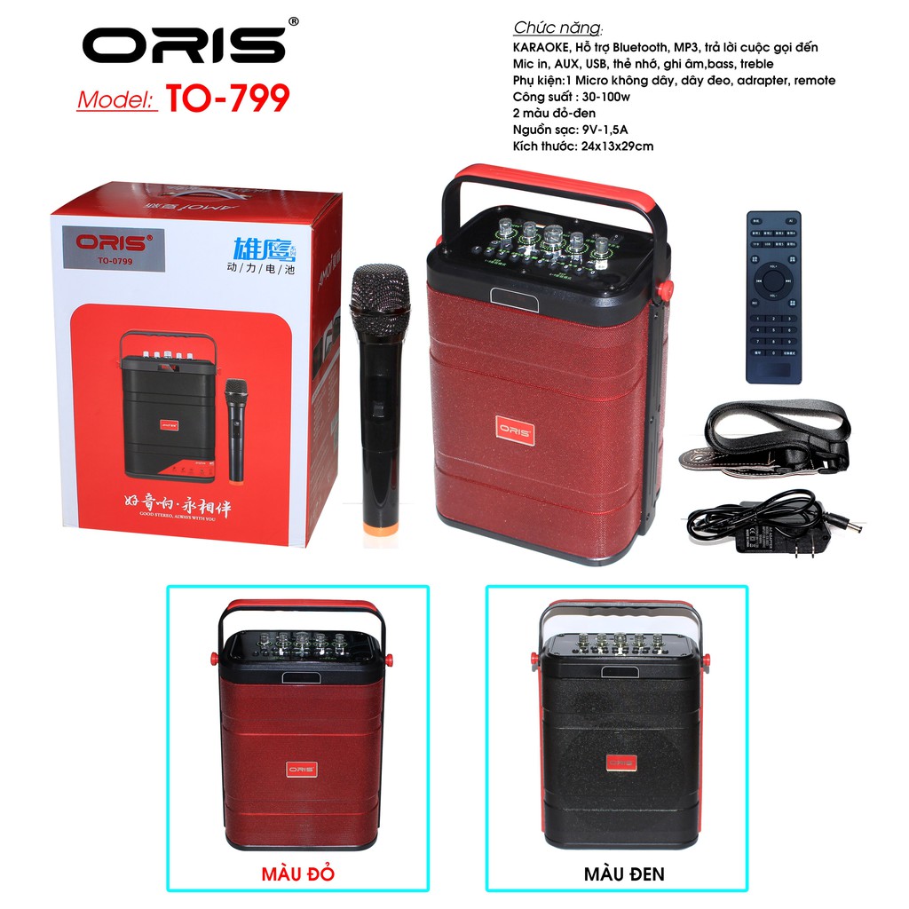 Loa karaoke bluetooth oris TO-799