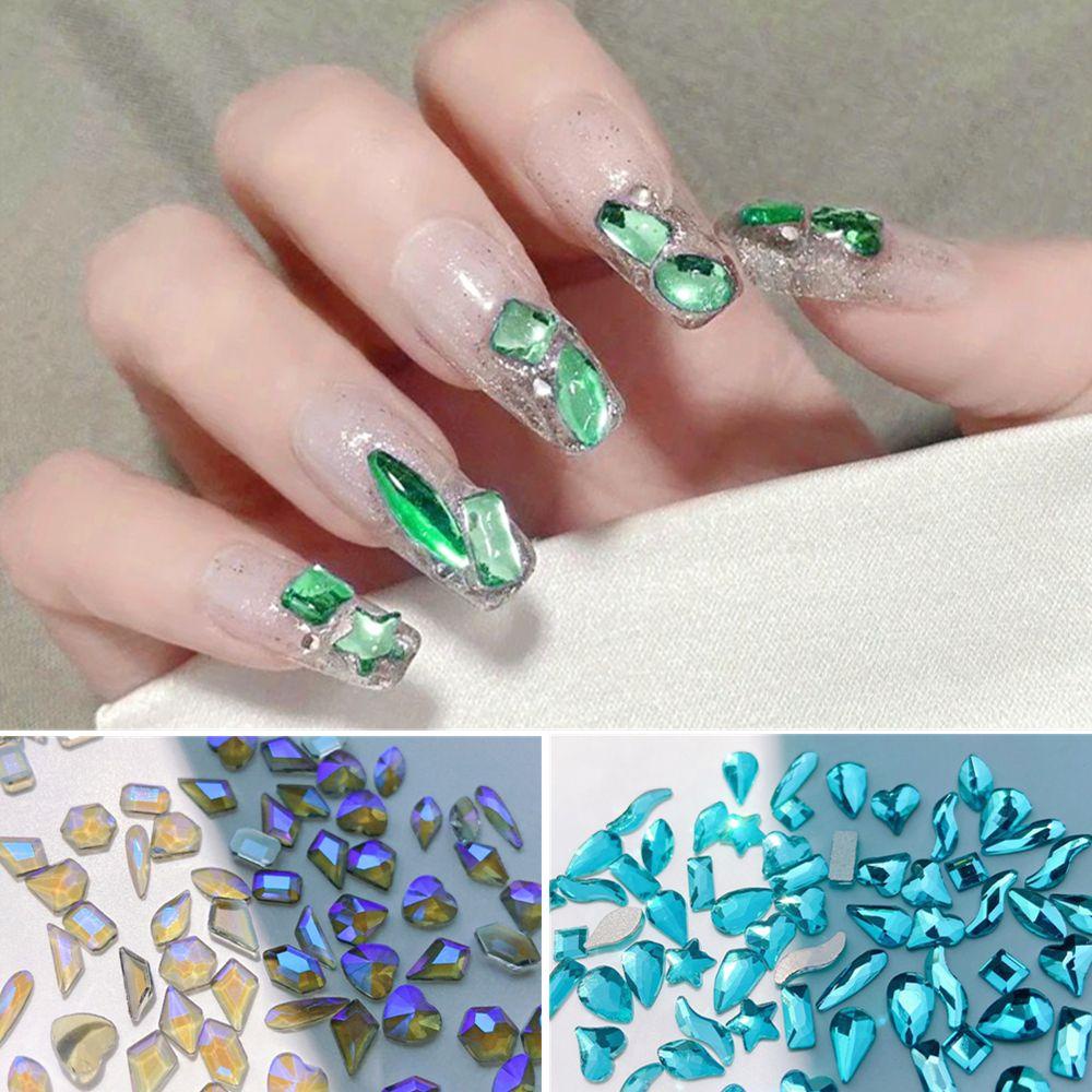 Set 100 Hạt Kim Cương 3D Hỗn Hợp Trang Trí Móng Tay Nghệ Thuật