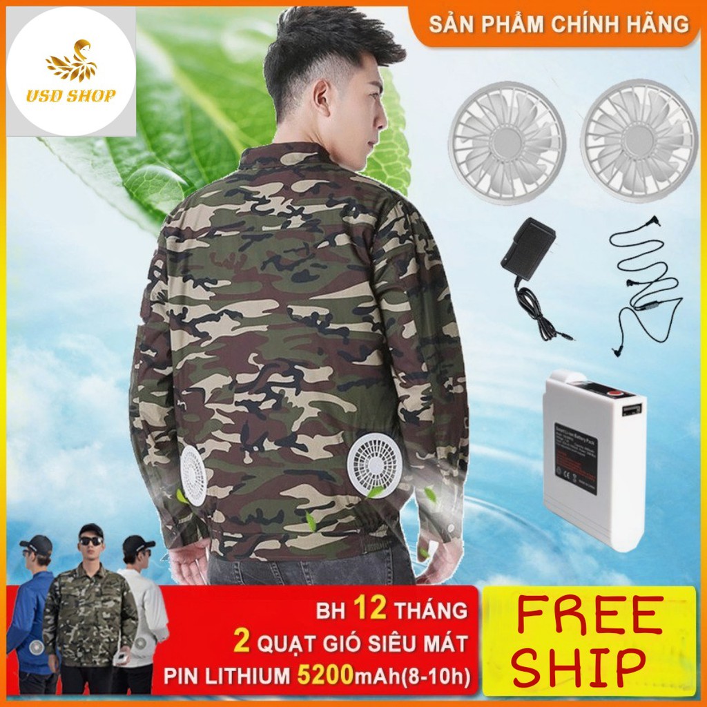 [⚡HOT ] Áo Quạt Điều Hoà Chống Nóng🔥 Chất Thoáng Mát Công Nghệ Nhật Bản ( Áo Rời Không Quạt )