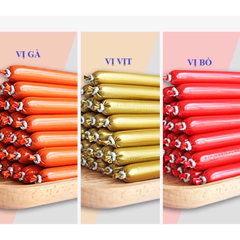 Xúc Xích cho chó mèo siêu ngon bổ rẻ cực cuấn - thanh lẻ 15g