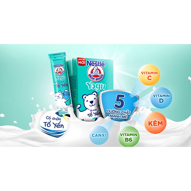 Vỉ 4 hộp sữa Nestle Gấu hương Thụy Sĩ nhiều vị 12(4x180ml)