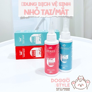 Dung dịch nhỏ tai/mắt vệ sinh tránh tình trạng viêm và hôi tai ố vàng quanh mắt cho chó và mèo Daoliqi 60ml DoggoStyle