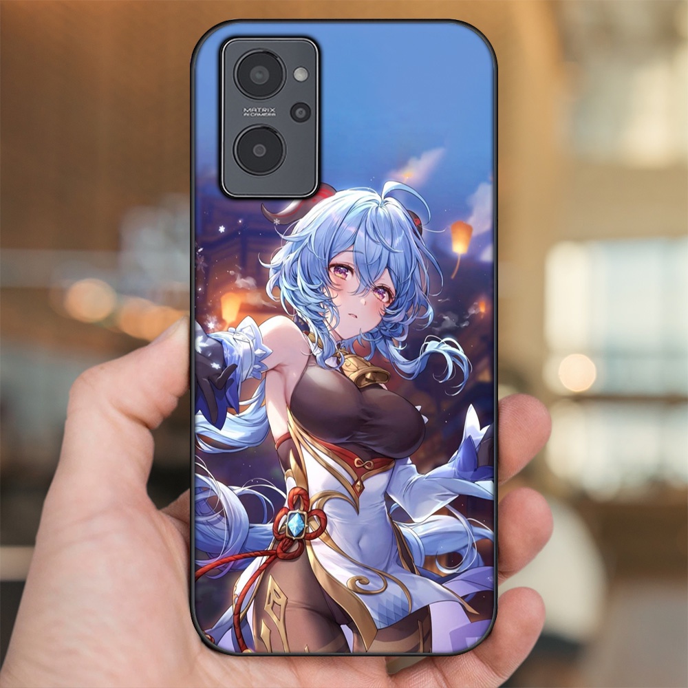 Ốp lưng Realme 9i viền đen in hình Ganyu Genshin Impact