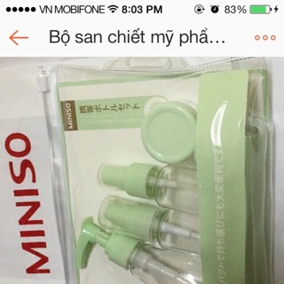 Bộ san chiết mỹ phẩm