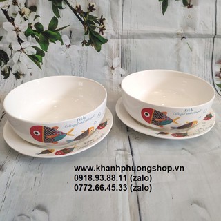 Bộ tô dĩa sứ trắng - tô dĩa sứ trắng