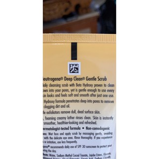 Sữa rửa mặt Neutrogena Deep Clean Gentle Scrub