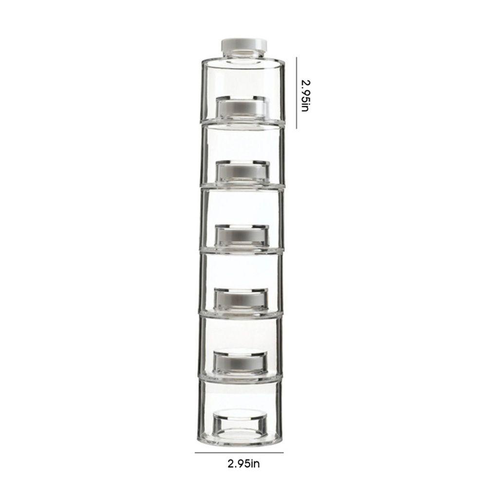 Bộ 6 Hộp Đựng Gia Vị Trong Suốt Tự Xếp Chồng Tiện Dụng