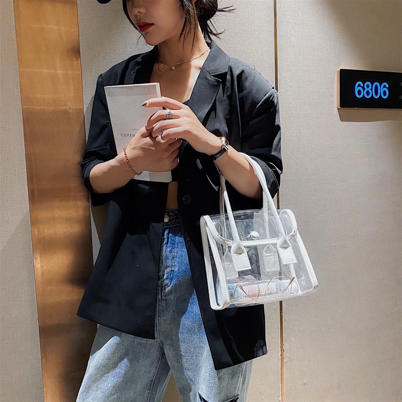 Túi xách thiết kế kiểu trong suốt thời trang cá tính dành cho nữ