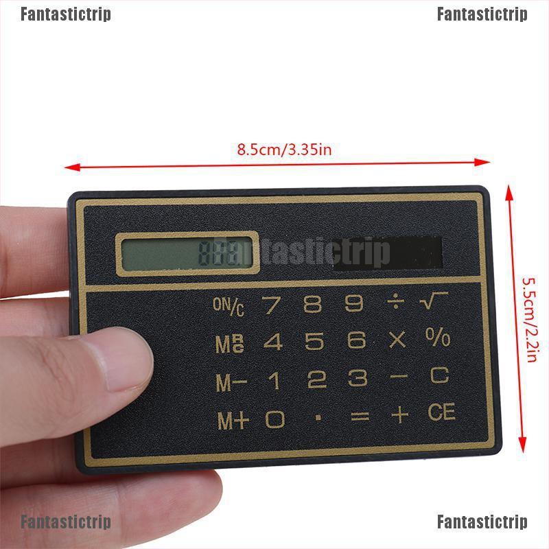 Fantastictrip Mini Calculator Credit Card Size Stealth School Cheating Pocket Size 8 Digit