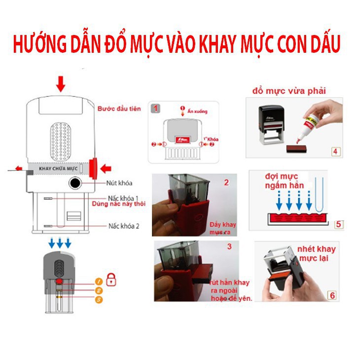 Con Dấu Liền Mực ” Dấu 2 dòng" khắc theo yêu cầu