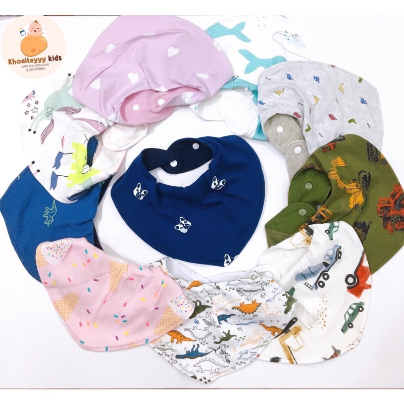 Yếm tròn cotton 9m+