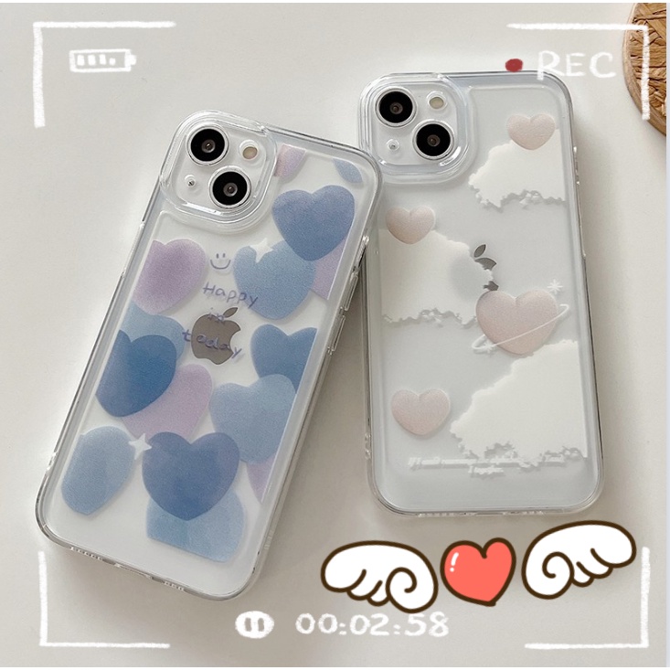 Ốp Điện Thoại Trong Suốt Họa Tiết Trái Tim Cho Samsung Galaxy A12 M12 A51 A71 M51 A21S A20S A31 M31S A11 M11 A70 A50 A50S A30S