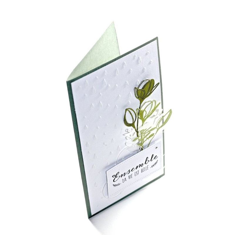 Khuôn Cắt Giấy Làm Từ Kim Loại Hình Bó Hoa Trang Trí Scrapbook