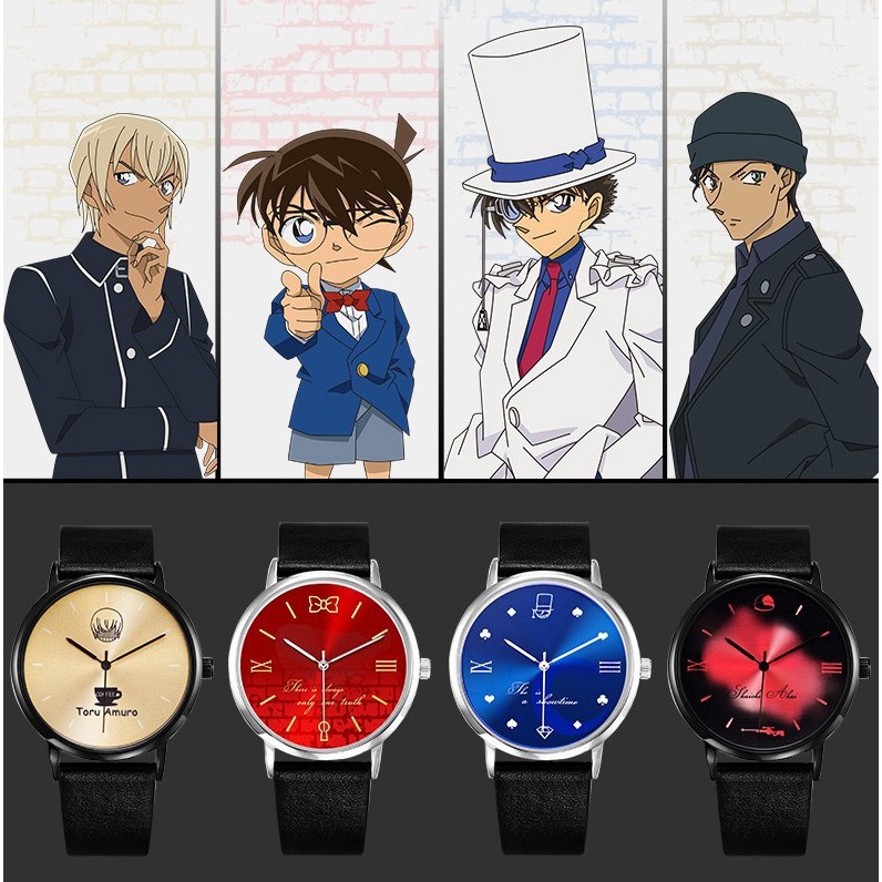 Đồng hồ Xingyunshi nam nữ nhân vật Conan, Ran, Shinichi, Kid, Haibara, Amuro, Akai