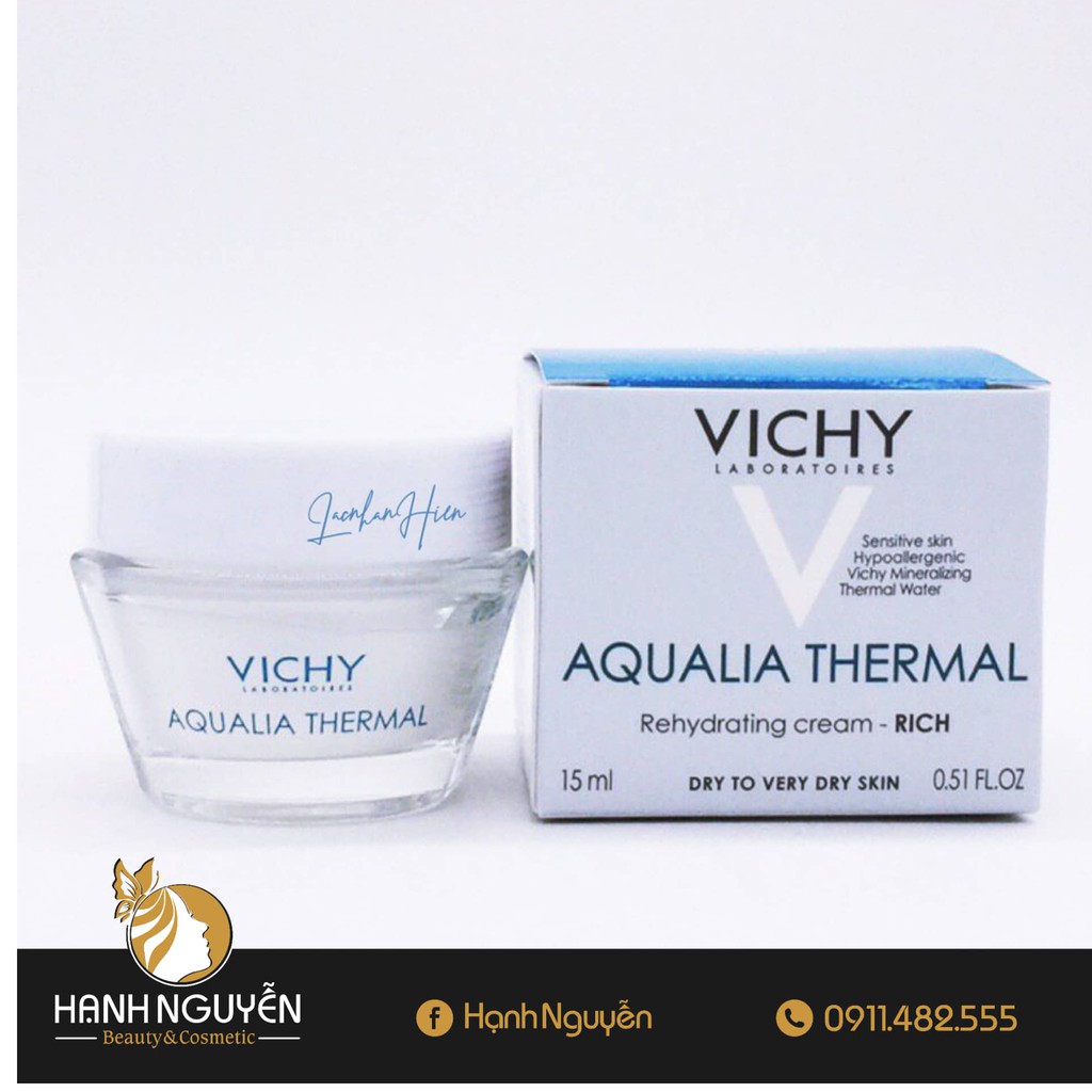 Kem dưỡng Vichy Aqualia Thermal Rich Cream - 15ml