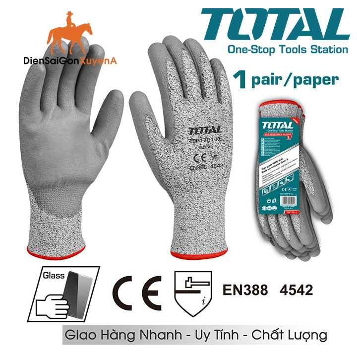 Combo 2 Găng Tay Cách Điện Chống Cắt Total TSP1701-XL - DSG