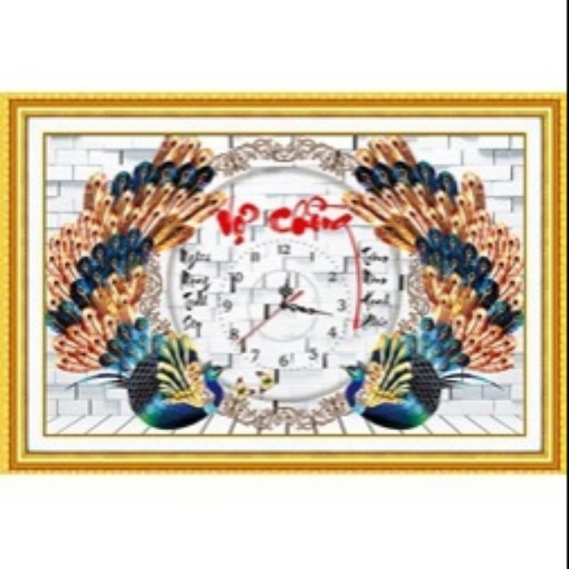 Tranh đính đá vợ chồng 80x51cm