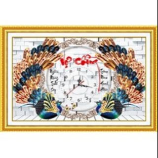 Tranh đính đá vợ chồng 80x51cm