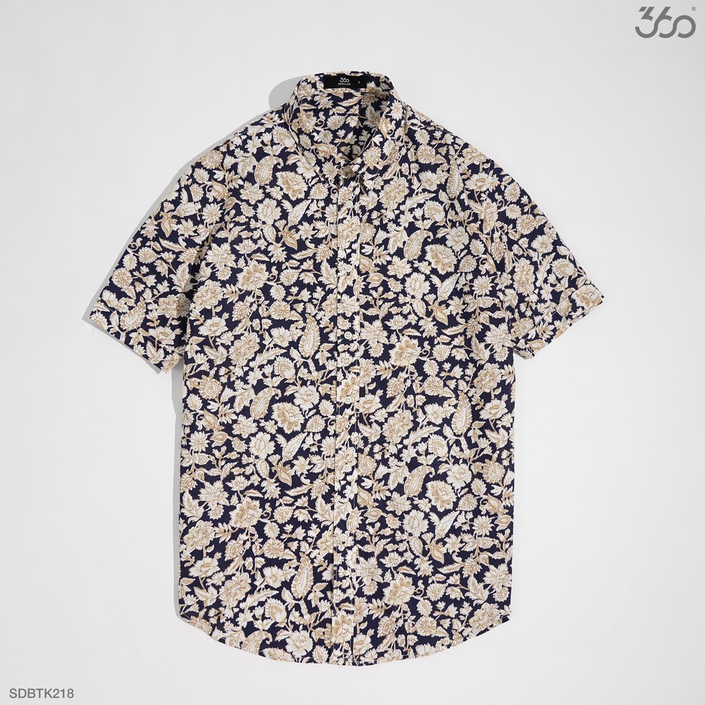 Áo sơ mi nam 360 BOUTIQUE ngắn tay họa tiết - SDBTK218-10 | BigBuy360 - bigbuy360.vn