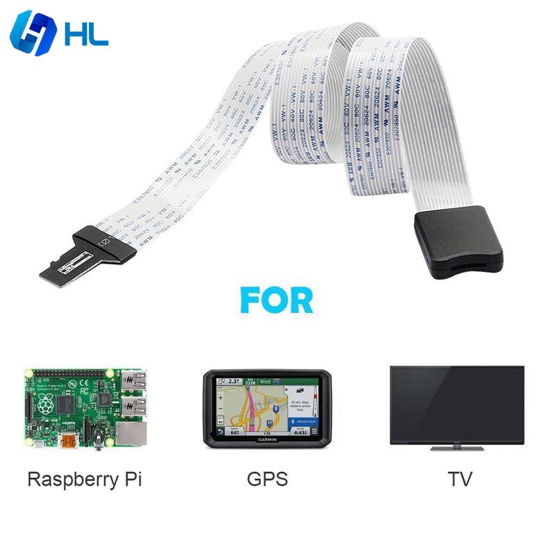 48CM TF to Micro SD Flex Zip Extension Cable Adapter LED/LCD Screen Smartphone
