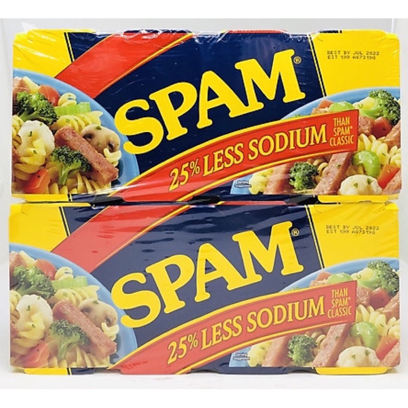 Lốc 8 Hộp Thịt Đóng Hộp Spam 25% Less Sodium 1.36kg;