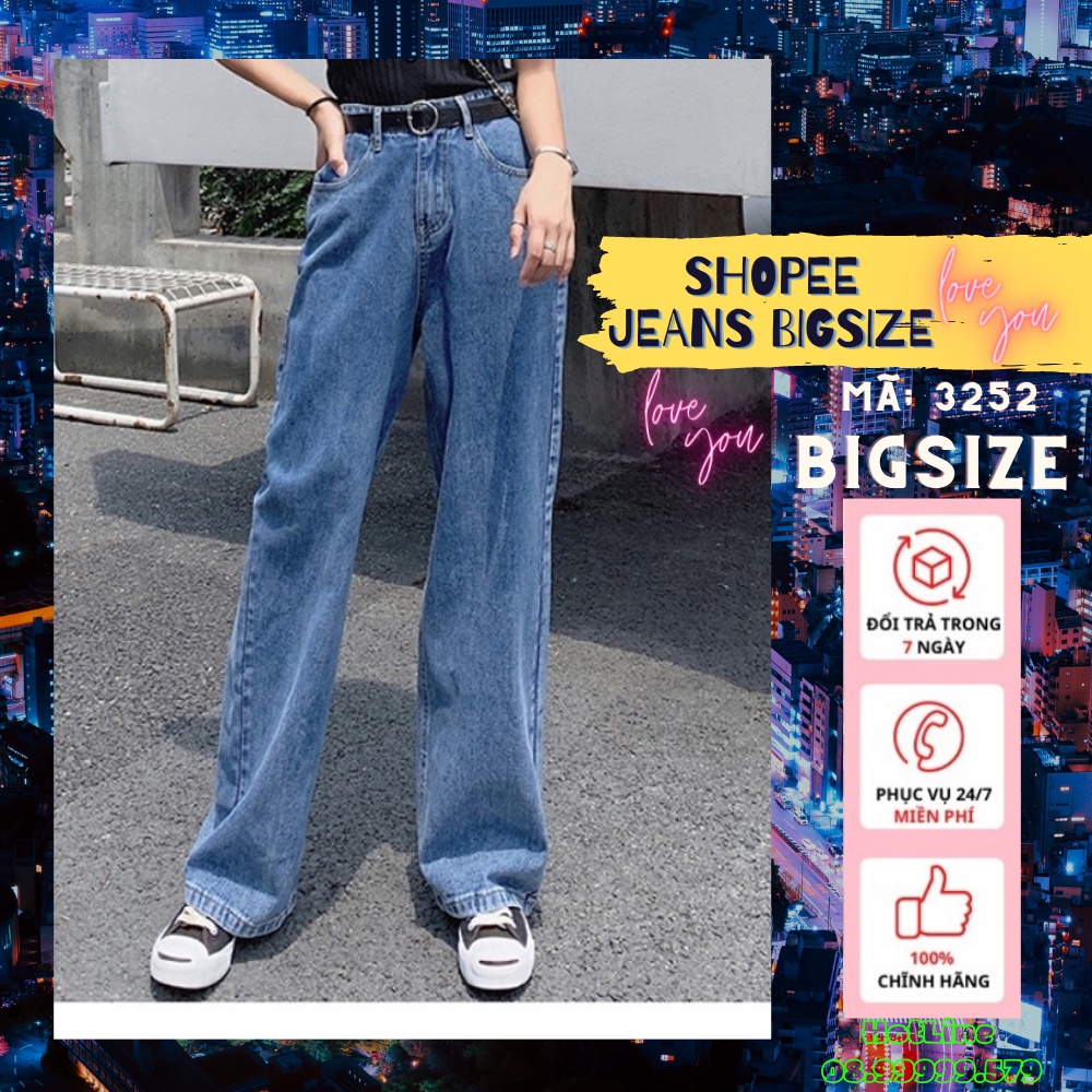 HOT [Size 30~35] Quần Suông Dài Bigsize Nữ - Basic - Lưng Siêu Cao / Quần Jean