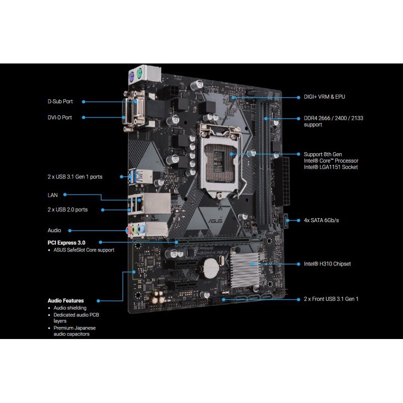 Mainboard ASUS PRIME H310M-K R2.0