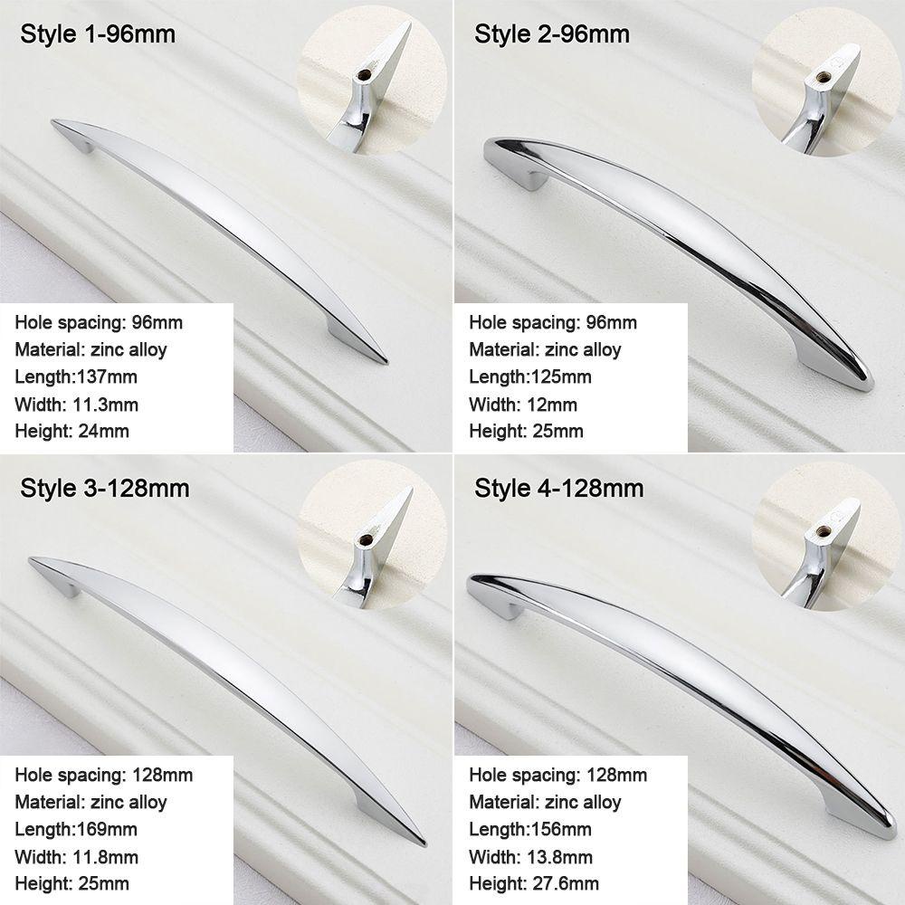 Bộ 2 Tay Nắm Cửa Tủ Bếp Mạ chrome