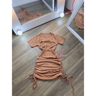 ĐẦM BODY HỞ NGỰC RÚT DÂY