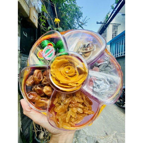 Hộp mứt tết hoa mai khay 750gr