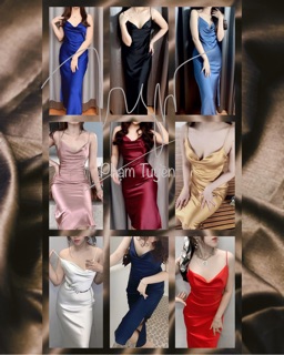 Đầm lụa hai dây xinh