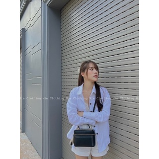 MIE MIN Sơ Mi Oversize Linen Tưng (Hình ảnh tự chụp của shop)