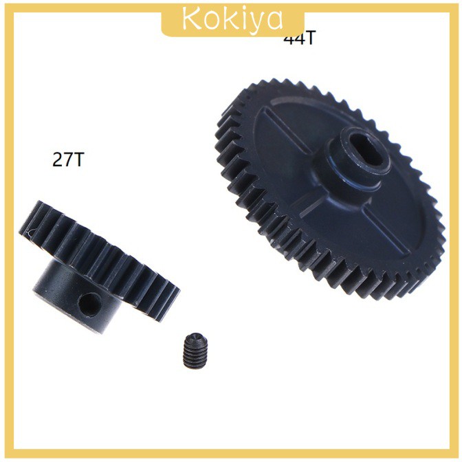 Bánh Răng Hộp Số Cho Xe Điều Khiển Từ Xa WLtoys 1 / 14 144001 Xe Hơi Điều Khiển Từ Xa Màu Đen 44T + 27T