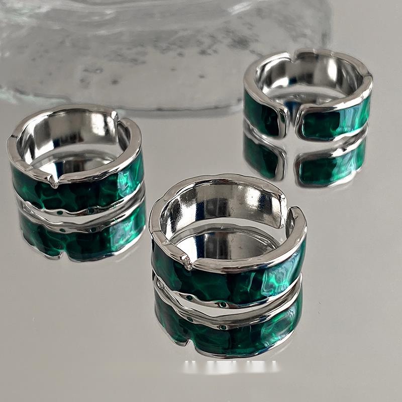 Nhẫn Hở Phong Cách hip-hop retro Cá Tính