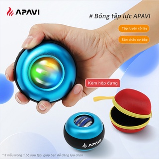 Bóng Tập Cổ Tay APAVI Chính Hãng, tự khởi động có Đèn, thiết kế xoay tròn, luyện tập cổ tay