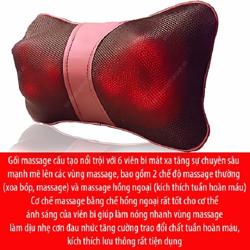 Gối Massage Hồng Ngoại 6 Bi Magic Pillow PL-818 thế hệ mới