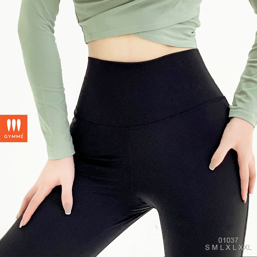 Quần dài tập gym, yoga thể thao nữ GYMME chất liệu cotton dáng trơn basic - 01037