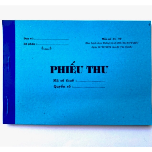 Phiếu thu 2 liên
