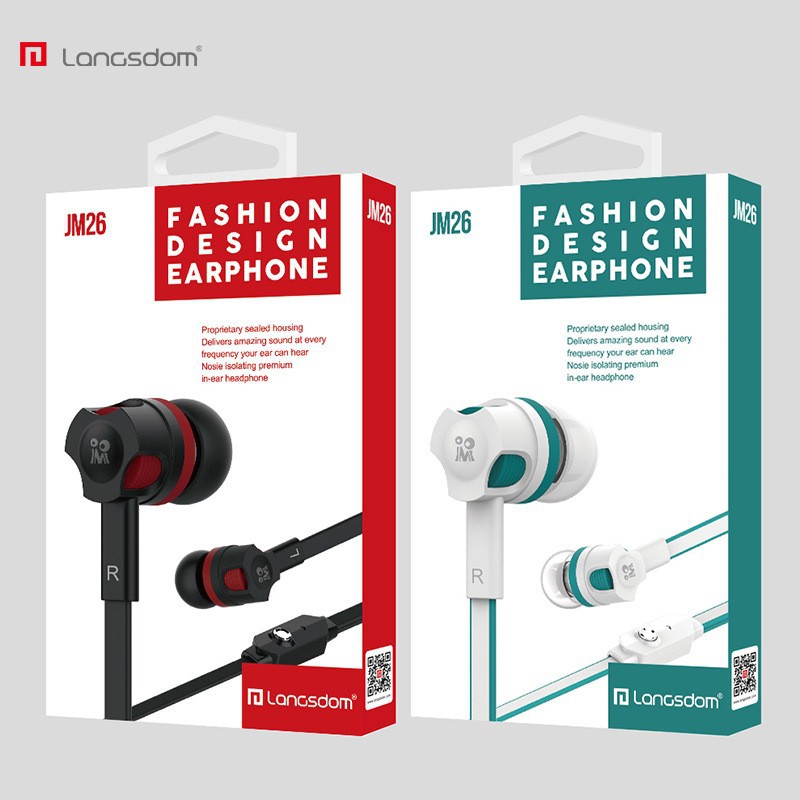 Tai nghe nhét tai earphone Langsdom JM26 Super Bass - E3 Audio Miền Nam